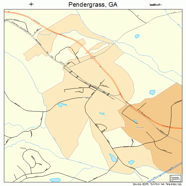 Pendergrass, GA street map