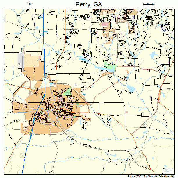 Perry, GA street map