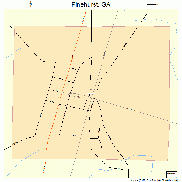 Pinehurst, GA street map