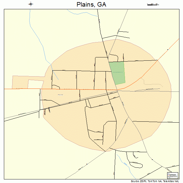 Plains, GA street map