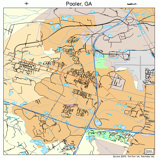 Pooler, GA street map