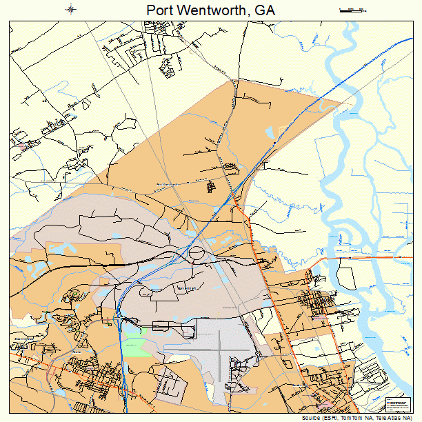 Port Wentworth, GA street map