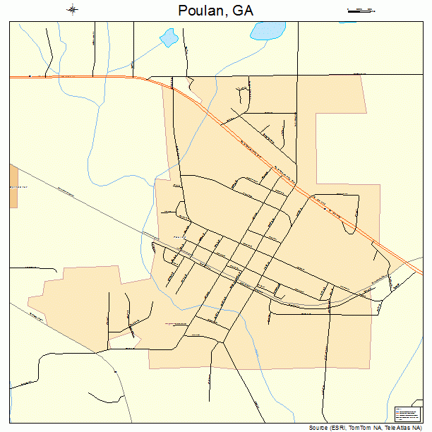 Poulan, GA street map