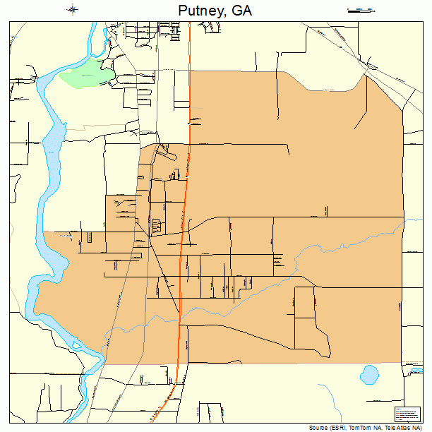 Putney, GA street map