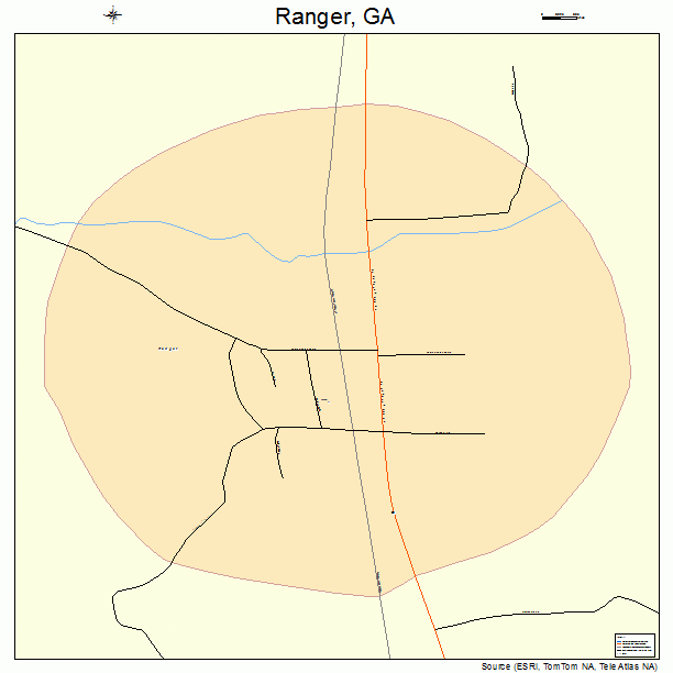 Ranger, GA street map