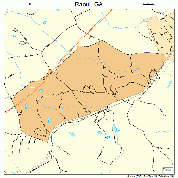 Raoul, GA street map