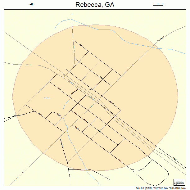 Rebecca, GA street map