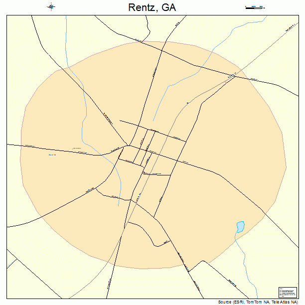Rentz, GA street map