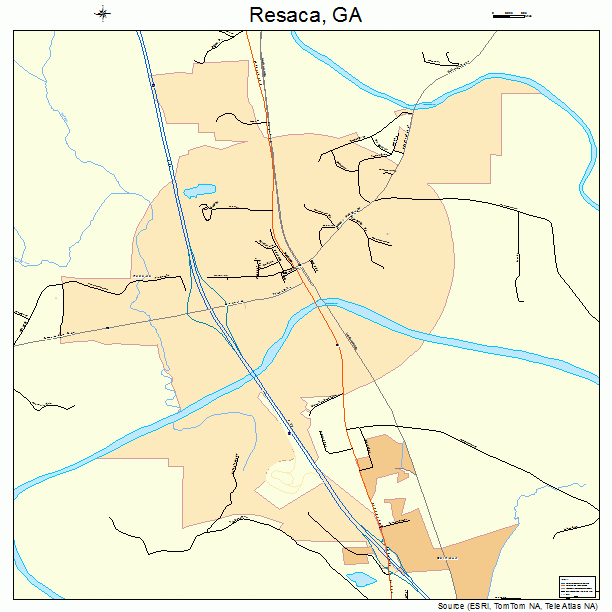 Resaca, GA street map