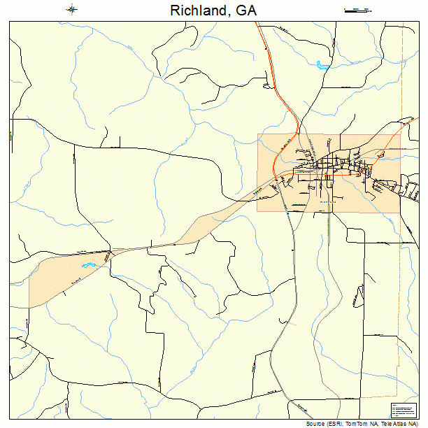Richland, GA street map