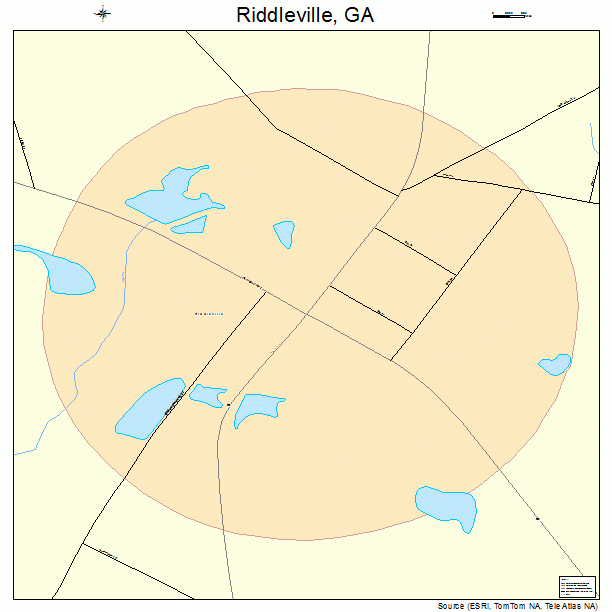 Riddleville, GA street map
