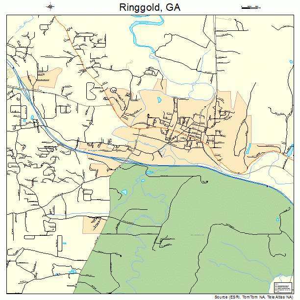 Ringgold, GA street map