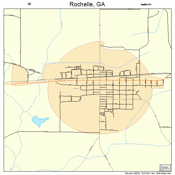 Rochelle, GA street map