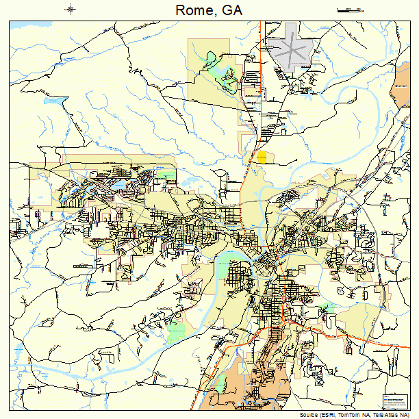 Rome, GA street map