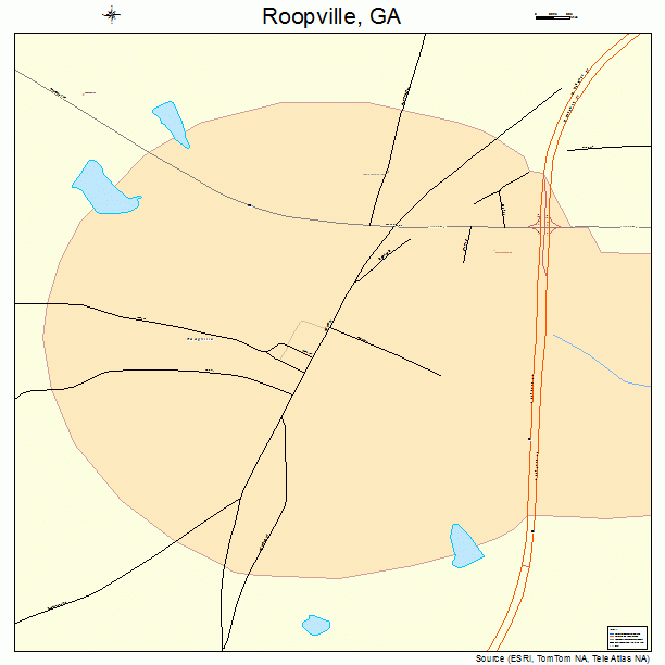 Roopville, GA street map