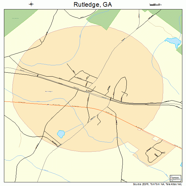Rutledge, GA street map