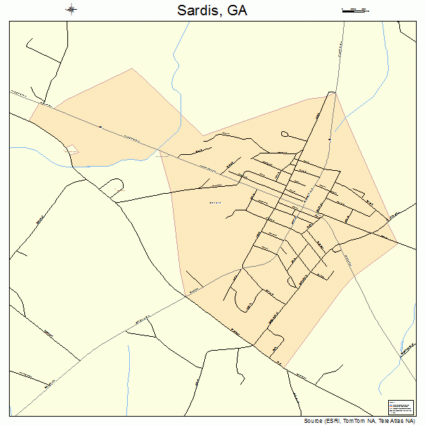 Sardis, GA street map