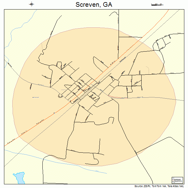Screven, GA street map