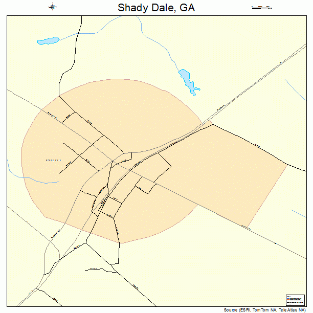 Shady Dale, GA street map