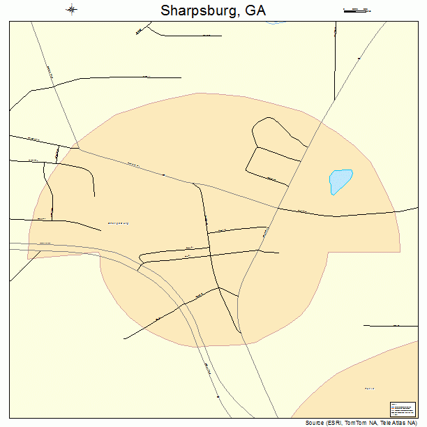 Sharpsburg, GA street map