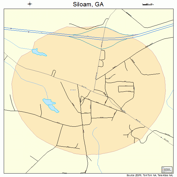 Siloam, GA street map