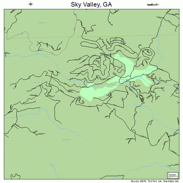 Sky Valley, GA street map