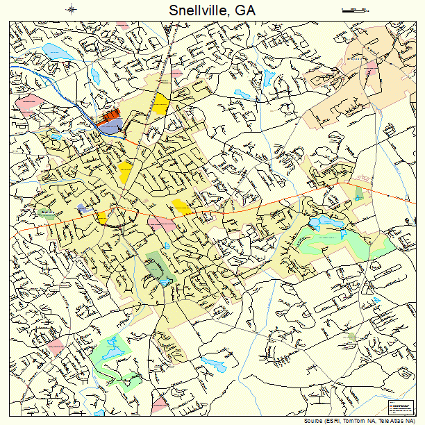 Snellville, GA street map