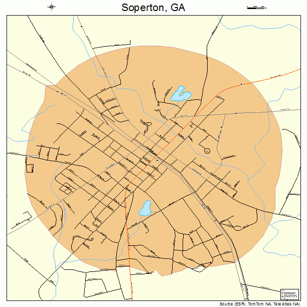 Soperton, GA street map
