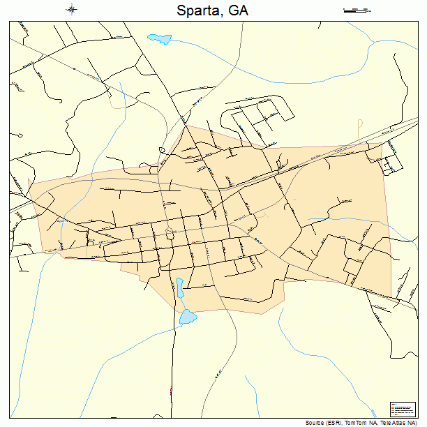 Sparta, GA street map