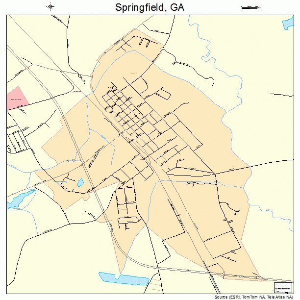 Springfield, GA street map