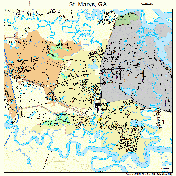 St. Marys, GA street map