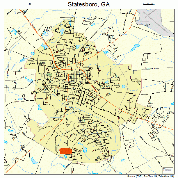 Statesboro, GA street map