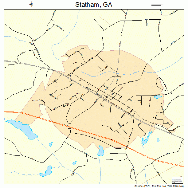 Statham, GA street map