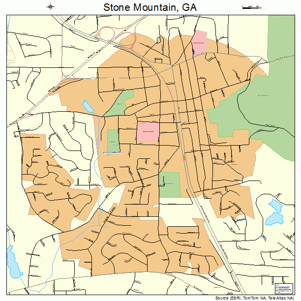 Stone Mountain, GA street map