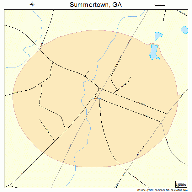 Summertown, GA street map