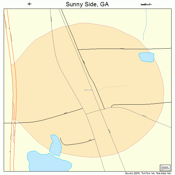 Sunny Side, GA street map