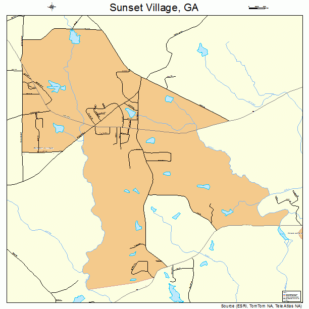 Sunset Village, GA street map