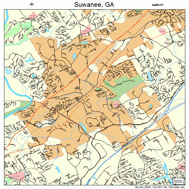 Suwanee, GA street map