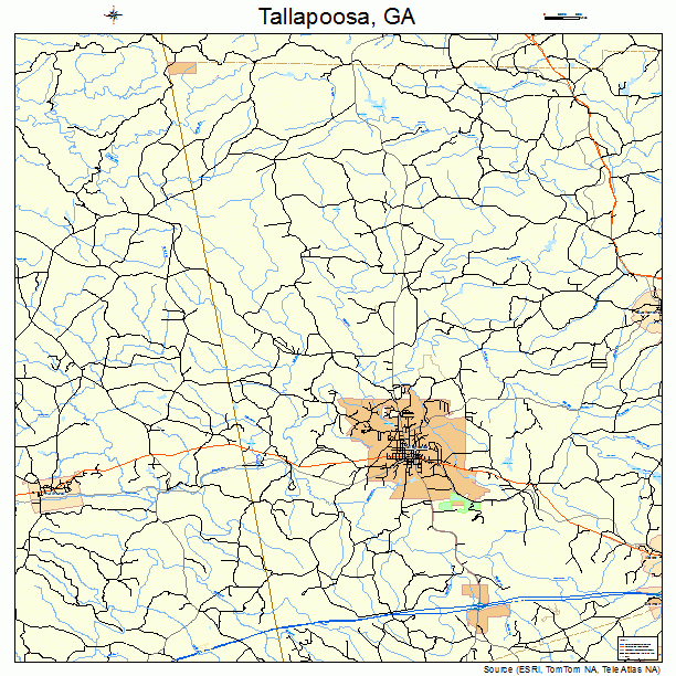 Tallapoosa, GA street map