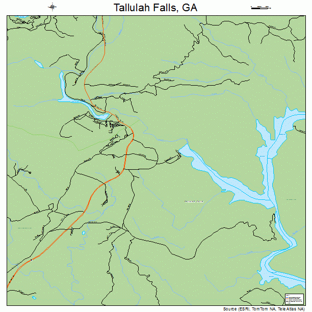 Tallulah Falls, GA street map
