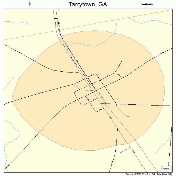 Tarrytown, GA street map