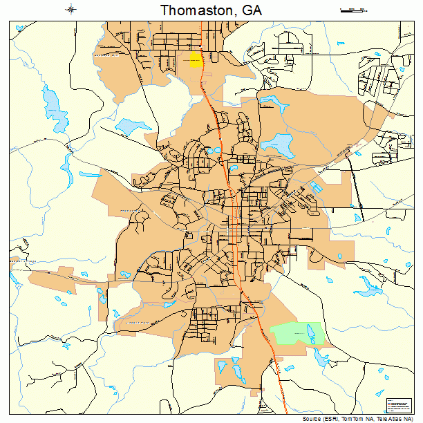 Thomaston, GA street map