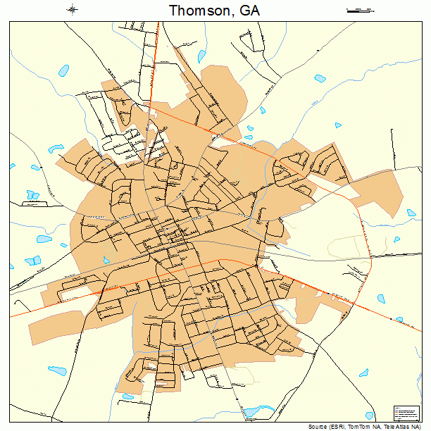 Thomson, GA street map
