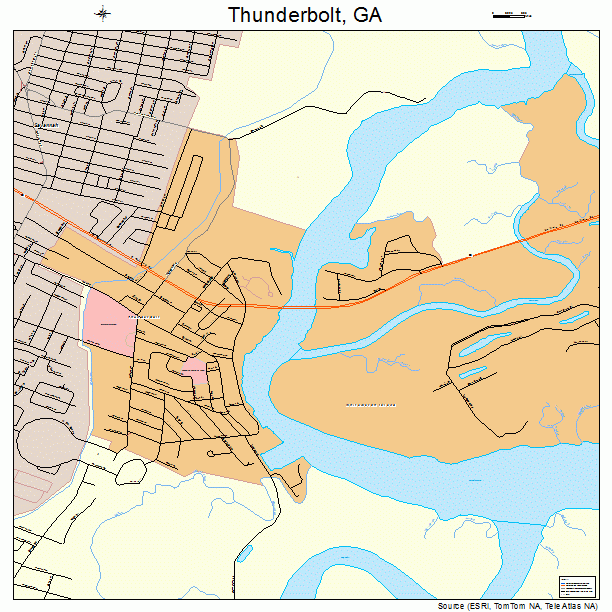 Thunderbolt, GA street map