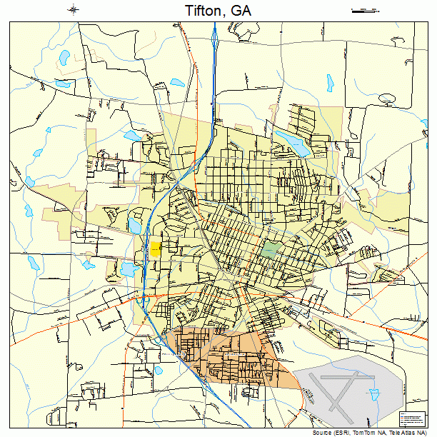 Tifton, GA street map