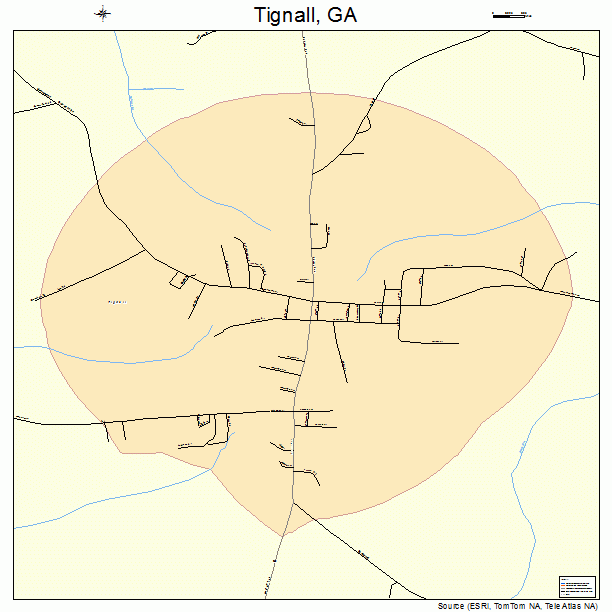 Tignall, GA street map