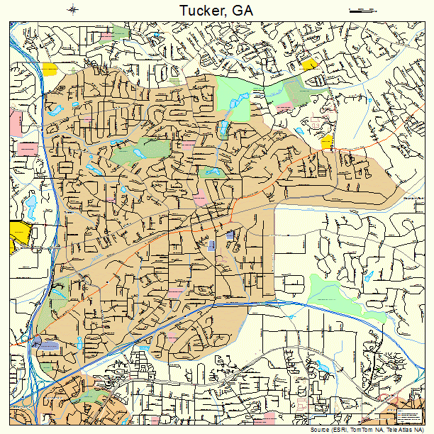 Tucker, GA street map