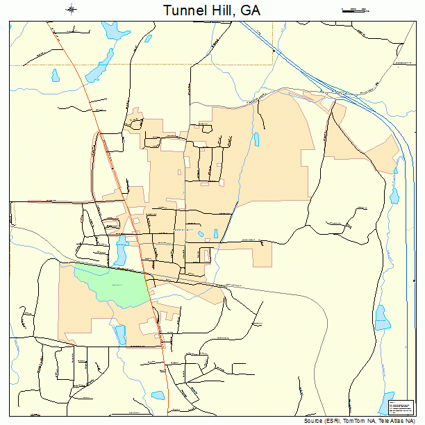 Tunnel Hill, GA street map