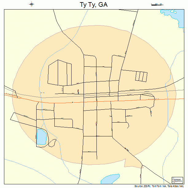 Ty Ty, GA street map