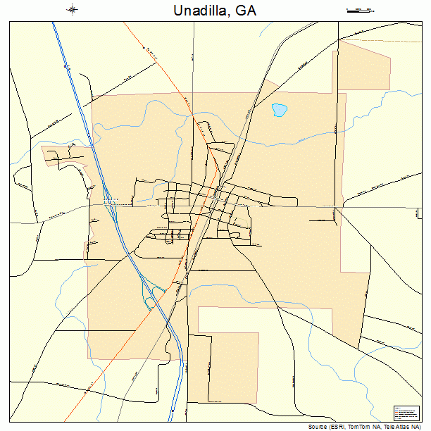 Unadilla, GA street map